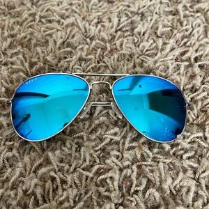 Diff Aviator Blue lens sunglasses